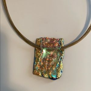 Dichroic glass necklace